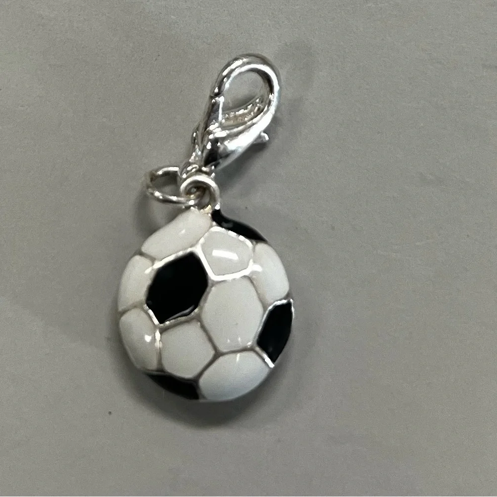Vintage Claire’s Soccer Ball Dangle Charm with Lobster Clasp